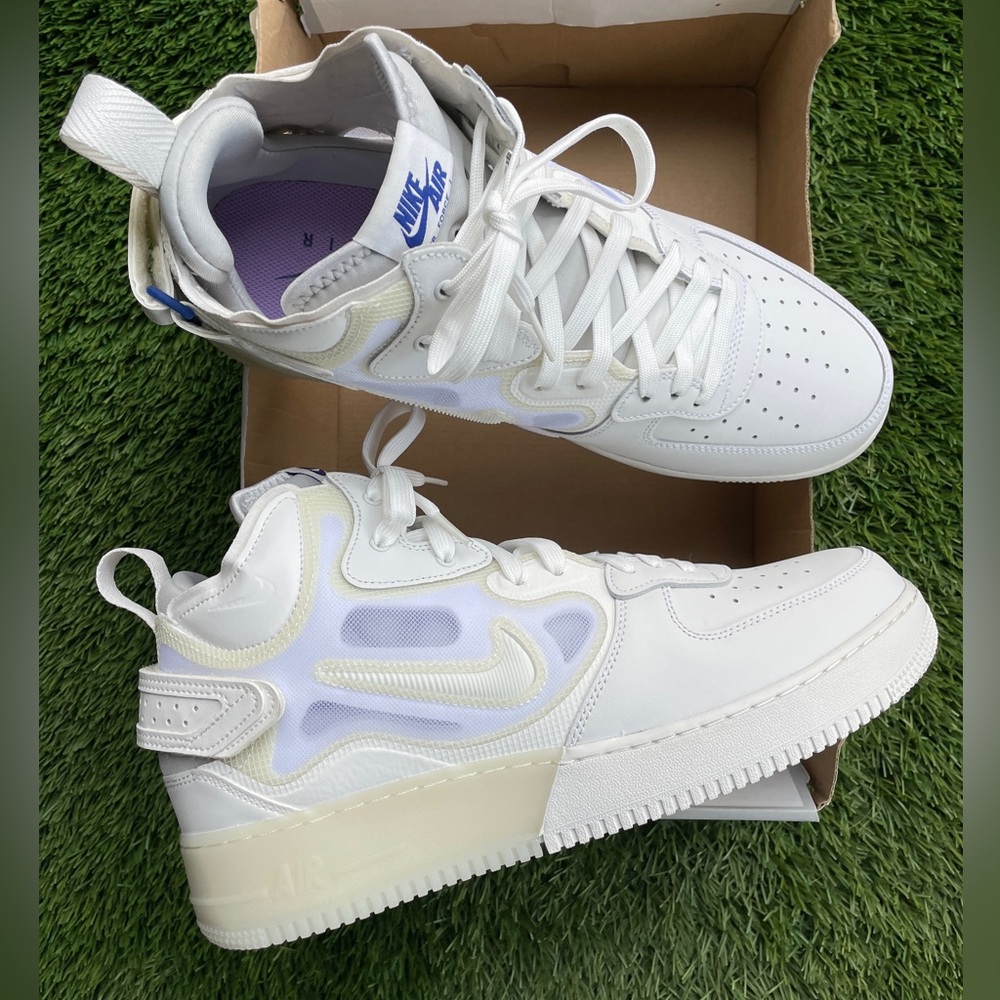 Nike Air Force 1 Mid React - Summit White shoes US12/EUR46 DQ1872-101 brand new - Picture 3 of 12